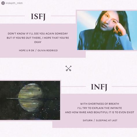 @indepth_mbti Infj Music, Isfj Things, Mbti Quotes, Infj Core, Infj Things, Maroon Aesthetic, Mbti Charts, Isfj Personality, Infj Mbti