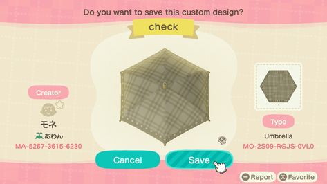 Umbrella Acnh Code, Umbrella Codes Acnh, Animal Crossing Umbrella Design, Acnh Umbrella Design, Acnh Umbrella, Animale Crossing, Acnh Inspiration, Acnh Clothes, Lace Umbrella