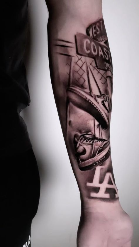 West Coast Tattoo, Coast Tattoo, Leg Sleeve, Leg Sleeves, Life Tattoos, Tattoo Style, Ink Tattoo, Hand Tattoos, West Coast