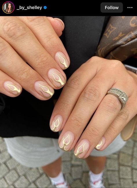 Gel French Manicure, Mens Nails, Gold Nail, Popular Nails, Short Nail Designs, French Tip Nails, Chrome Nails, Nail Accessories, Gold Nails