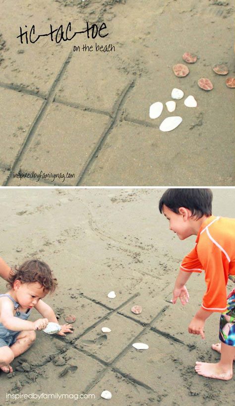 Play Beach Tic-Tac-Toe | Super Fun FREE Things To Do At The Beach | Family Activities To Do At The Beach, Diy Craft Ideas For Kids, Beach Week, Beach Games, Family Beach Trip, Diy Craft Ideas, Fun Activities To Do, Beach Family, Beach Activities