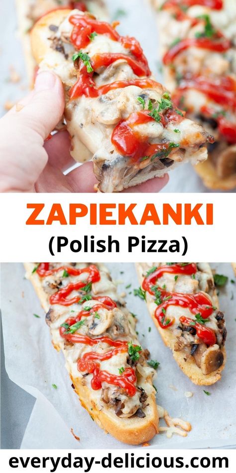 Polish Street Food, Polish Pizza Recipe, Polish Pizza, Pizza Melts, Bonfire Food, Pizza Naan, Polish Dishes, Polish Recipe, Polish Foods