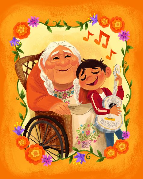 Mama Coco, Disney Amor, Couples Disney, Dibujos Toy Story, Disney Coco, Disney Music, Día De Muertos, Pixar Movies, Pinturas Disney