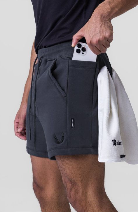 ASRV Tech Terry Sweat Shorts | Nordstrom Mens Activewear Fashion, Gym Shorts Men, Gym Outfit Men, Fitness Activewear, Men's Sportswear, Mens Swim Shorts, Terry Shorts, Shorts For Men, Tech Fashion