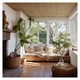 Project Photos - Beach Style - Sunroom - Miami - by Merritt Design & Co. | Houzz Make A Daybed, Mid Modern House, Sensory Design, Large Living Room Layout, Boho Lounge, Interior Design Software, Mid Modern, Florida Living, Inclusive Design