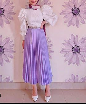 Accordion Skirts, Long Pleated Skirt Outfit, Accordion Skirt, Pleated Skirt Outfit, Stylish Short Dresses, High Waisted Pleated Skirt, Maxi Skirt Outfits, Pleated Long Skirt, Simple Dress