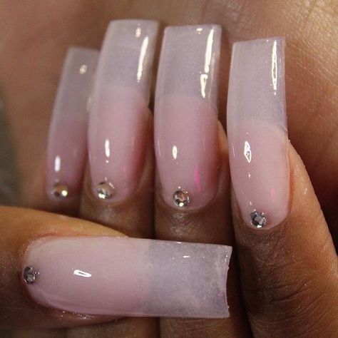 Ombré Nails, Curved Nails, Amazing Nails, Really Cute Nails, Unique Acrylic Nails, I'm Bored, Bling Acrylic Nails, Clear Nails, Hot Nails