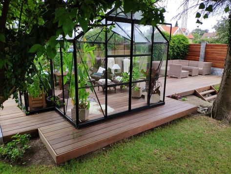 Garden Deck With Greenhouse: 12 Steps (with Pictures) Greenhouse Under Deck, Awesome Backyard Ideas, Greenhouse Pictures, Under Deck, Diy Greenhouse Plans, Best Greenhouse, Walk In Greenhouse, Build A Greenhouse, Garden Deck