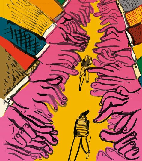 Marikanstadjohnsen-academia-illustration-itsnicethat-02 Feminism Art, Talk To The Hand, Art Alevel, First Animation, Color Palette Bright, Movie Posters Design, Editorial Illustration, Visual Art, Illustration Design