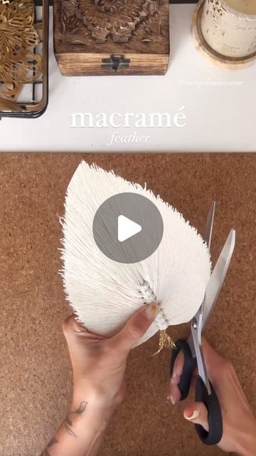 Macrame Feather Template Printable Free, How To Stiffen Macrame Feathers, Macrame Feather Diy, Macrame Feathers, Feather Diy, Boho Crafts Diy, How To Make Rope, Large Macrame, September 19