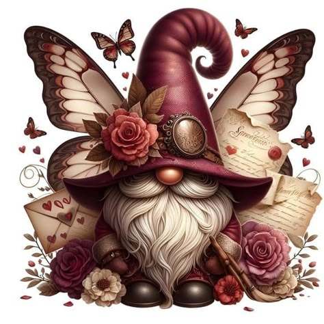 Gnome Tattoo, Sewing Graphics, Gnome Wallpaper, Female Gnome, Gnome Images, Gnome Art, Gnome Sublimation, Gnome Ideas, Gnome Pictures