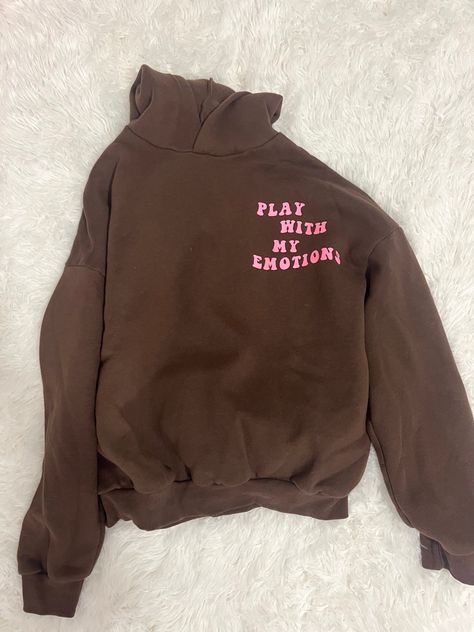 Brown And Pink Hoodie, Brown Hoodie, My Emotions, Trendy Hoodies, Comfy Outfit, Inspo Board, Fit Ideas, Content Ideas, Pink Hoodie