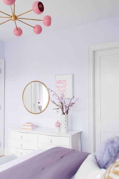 Lilac Room, Lilac Bedroom, Purple Girls Bedroom, Purple Girls Room, Purple Bedroom Decor, Girls Room Colors, Girls Bedroom Colors, Bedroom Purple, Purple Bedrooms