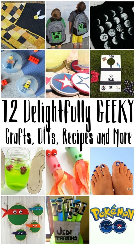 Great Geeky crafts, DIYs, recipes and more. From Harry Potter to Pokemon Go and Doctor Who there's something for all nerds. Geeky Christmas Decorations, Harry Potter Diy Crafts, Diy Harry Potter Crafts, Harry Potter Symbols, Geeky Craft, Nerd Crafts, Sewing Crafts Tutorials, Minecraft Party, Harry Potter Birthday