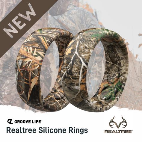 Realtree Silicone Camo Rings make a great second/backup ring for those really rugged days. Camo Rings For Guys, Country Wedding Rings Sets, Camo Wedding Rings Sets, Hunting Wedding Rings, Country Wedding Rings, Wedding Ring Images, Rubber Wedding Band, Camo Wedding Rings, Camo Rings