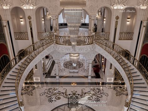 Palace Entrance Hall, Minimalist Living Room Small, Palace Entrance, Fantasy Palace, Luxurious Staircase, Home Decor Ideas Modern, Classic Mansion, Castle House Design, Royal Room