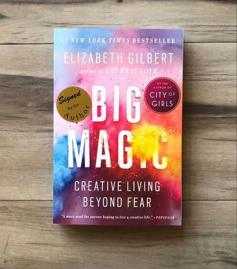 Book to read Big Magic Book, Big Magic Elizabeth Gilbert, Emotional Books, Now Is Good, Empowering Books, Big Magic, Elizabeth Gilbert, Eat Pray Love, How To Create Infographics