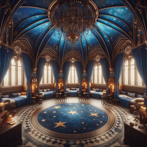 Fantasy Academy Building Interior, Magical School Aesthetic, Hogwarts University, Potters House, Dream Mansion, Baroque Architecture, Cute Bedroom Decor, Fantasy House, Fantasy City