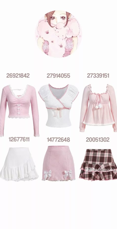 Shoujo Shein Outfits, Cherie Lou Outfits, Shoujo Girl Outfit Shein, Shein Shoujo Outfits, Pink Lace Shirt Outfit, Shein Coquette Outfits, Shien Clothes Outfits With Codes, Shoujo Girl Outfits, Shojo Outfits