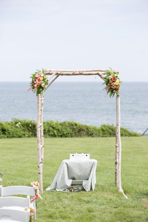 birch log wedding arbor. | Wedding Ideas | Pinterest Birch Arbor, Birch Wedding Arch, Wedding Pergola, Wedding Planning Checklist Printable, Birch Wedding, Diy Wedding Arch, Arbor Wedding, Wedding Arbors, Wedding Invitations With Pictures