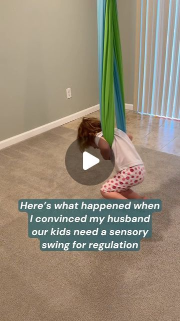 Sensory Seeking Activities, Sensory Swing Indoor, Sensory Kids Room, Burrito Blanket, Proprioceptive Input, Nervous System Regulation, Sensory Swing, Blanket Roll, Preschool Mom