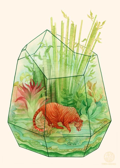 Watercolor Paintings Of Animals, Freelance Illustrator, Society6 Art, Abstract Prints, Terrarium, Digital Illustration, Art Inspo, Fondos De Pantalla, Art Journal