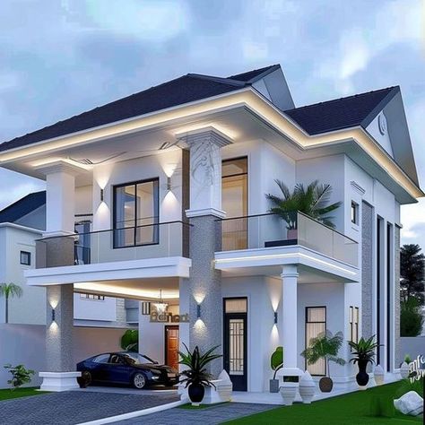 Home 02 Small House Design Kerala, Morden House, Modern Family House, Bahay Kubo, House Planning, Town Houses, Affordable House Plans, House Trim, Small House Design Exterior