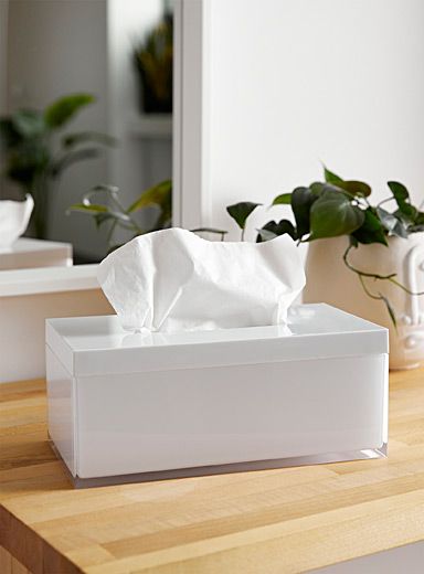 Minimalist tissue box | Simons Maison | Shop Soap Dishes, Dispensers & More Online in Canada | Simons White Storage Box, Bathroom Outdoor, Minimalist Bathroom, Bed Duvet Covers, Tissue Box, Bed Decor, Minimalist Decor, Bed Throws, Christmas Inspiration