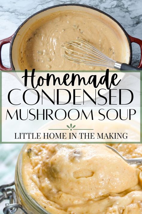 Gluten Free Cream Of Mushroom Soup, Condensed Mushroom Soup, Homemade Condensed Cream Of Mushroom, Homemade Cream Of Mushroom Soup, Homemade Cream Of Mushroom, Condensed Cream Of Mushroom Soup, The Salty Marshmallow, Salty Marshmallow, Mushroom Soup Recipe