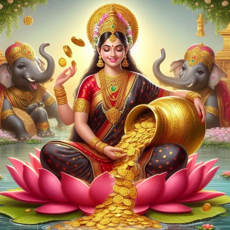 wealth godess Kuber Lakshmi Photos, Lord Lakshmi Images, Lakshmi Devi Images, Lord Surya Bhagavan Images, Godess Laxmi, Ma Laxmi, Vedic Knowledge, Tom And Jerry Photos, Lakshmi Photos