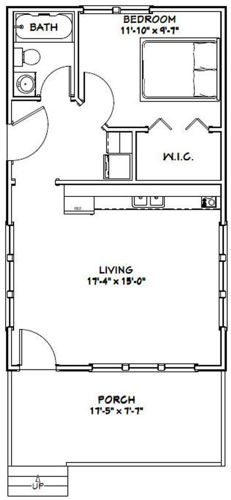 Small House Layout Roof Pitch, Laundry Center, Small House Floor Plans, Tiny House Floor Plans, Floor Plan Layout, Frame House, Garage Plans, Tiny House Cabin, Cabin Plans