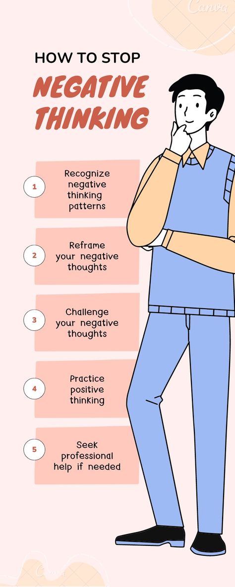 Stop thinking negative, how to stop thinking negative, tips to stop thinking negative, health & wellness, personal growth, personal development, yoga, meditation, mindfulness, boosting productivity, boosting well being, self-care, healthy lifestyle, replacing thought patterns Stop Being Negative, Stop Negative Thoughts, Simple Exercises, Goals Inspiration, Motivational Picture Quotes, Goal Quotes, Professional Help, Worst Case Scenario, Improve Mental Health