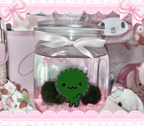 Moss Balls Aquarium, Marimo Moss Ball Aesthetic, Emy Core, Moss Ball Aquarium, Cutecore Pink, Candy Castle, Marimo Moss, Marimo Moss Ball, Ball Aesthetic