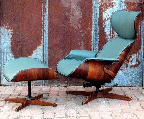 Lounge Ottoman, Poltrona Design, Atomic Mid Century, Mid Century Lounge, Chair Lounge, Mid Century Lounge Chairs, Leather Lounge, Mid Century Chair, Retro Furniture