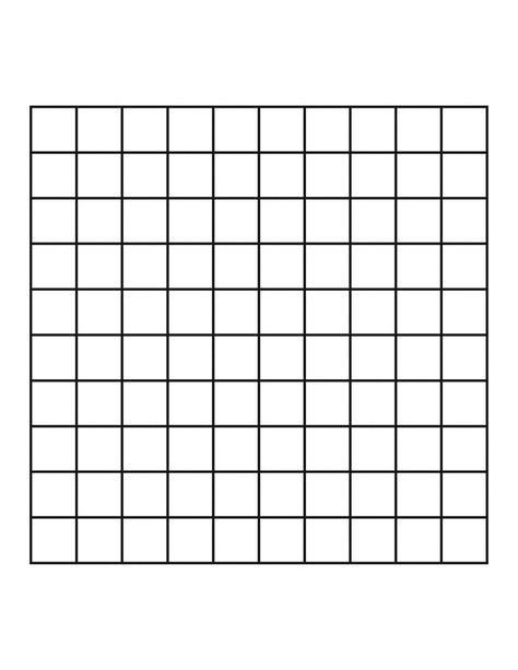 10 by 10 Grid | Word Work--Students can write words in the grid and fill in extra spaces with random letters.  Then, they find their words or have a partner complete the word search. Letter Grid, Math Grid, Grid Paper Printable, Graph Paper Template, Random Letters, Coordinate Grid, Printable Graph Paper, Grid Template, Place Value Worksheets