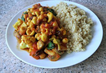 Deflame Diet, Greger Recipes, Chickpea And Cauliflower, Dr Greger, Daily Dozen, Vegetarian Meal Prep, Wfpb Recipes, Cauliflower Curry, Vegan Curry