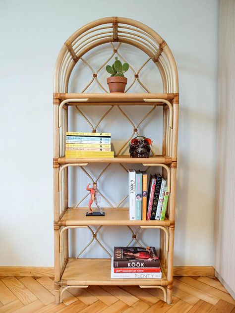 14 Charming Pieces That'll Make Rattan Your New Favorite Textured Detail | Hunker Diy Furniture Cheap, Bamboo Shelf, Popular Diy, Cane Furniture, Diy Furniture Hacks, Bamboo Furniture, Diy Furniture Renovation, Furniture Renovation, Household Furniture