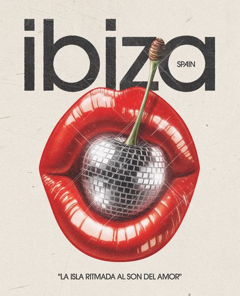 IBIZA :: Behance Ibiza Disco, Edm Art, Ibiza Poster, Love Typography, Create Brand, Poster Inspiration, Wacom Cintiq, Shoe Design Sketches, Lyon France