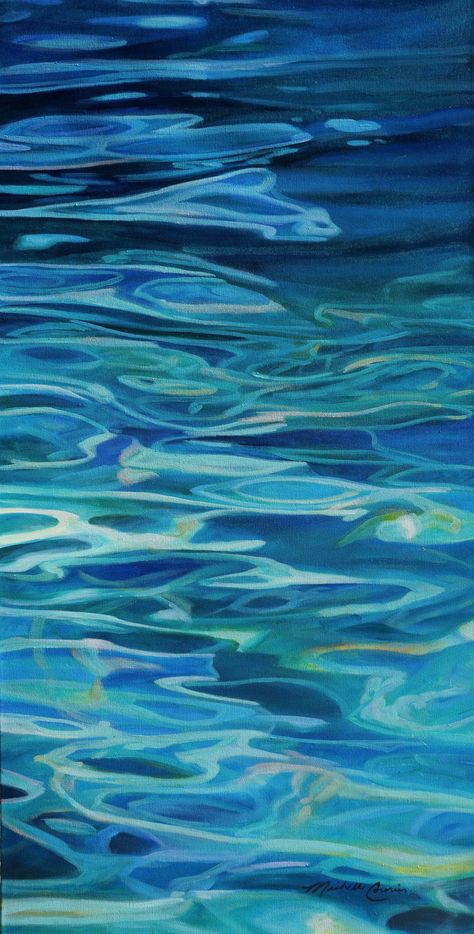 Michelle Courier, Acrylic Wave Painting, Wave Painting Abstract, Ocean Waves Photography, Sailing Art, Reflection Painting, Underwater Painting, Reflection Art, Forest Light