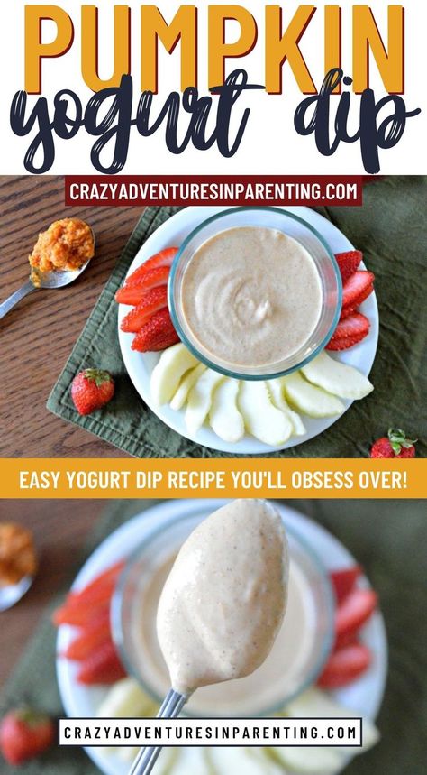 Easy Pumpkin Yogurt Dip Recipe Pumpkin Yogurt, Pumpkin Salad, Savory Pumpkin Recipes, Pumpkin Recipes Easy, Yogurt Dip, Homemade Muffins, Fall Recipe, Favorite Dessert Recipes, Spice Cookies