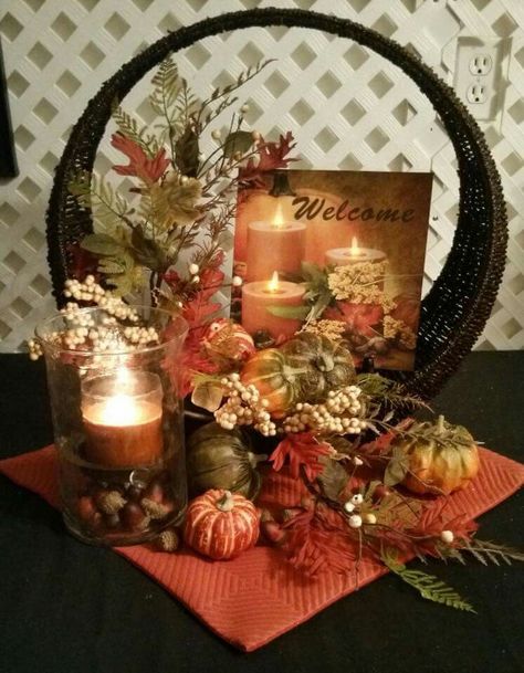 Save $30 on our HomeStyles Centerpiece Basket through Sept. 30, 2016. Simply change the contents and it will take you from season to season...LOVE I! www.signaturehomestyles.biz/debbielamers Half Moon Basket Decor Ideas, Crescent Moon Centerpiece, Half Moon Wreath Halloween, Dollar Tree Crescent Moon Wreath, Fall Crescent Moon Wreath, Basket Decor Ideas, Inexpensive Christmas, Seasonal Home Decor, Fall Wreaths