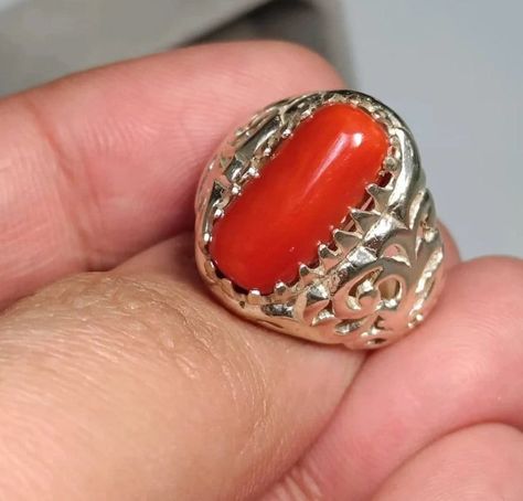 Product Type: Ring Ring Size: 5 US, 6 US, 7 US, 8 US, 9 US, 10 US, 11 US, 12 US, 13 US, 14 US, 15 US, 16 US Stone Type: Coral, Marjan Metal Type: Sterling Silver 925 Main Stone: Coral, Marjan Main Stone Color: Red Handmade: Yes, Artisan Ring Type: Natural This Sterling Silver Ring is a perfect gift for Men. The ring showcases an elegant design with unique Beautiful Coral/Marjan stone. Get it for your loved one, or treat yourself for a classic timeless style. All orders come in a special gift box. Please contact us if you don't see your size. We will do our best to obtain it from our warehouse or resize when possible. Customer Policy: ● Your satisfaction is our priority. ● We guarantee you our products quality exceed its real value. ● All you questions will be answered within 12 hours or le Coral Ring For Men, Coral Stone Ring, Artisan Rings, Coral Ring, Timeless Classic Style, Coral Stone, Ring For Men, Red Coral, Types Of Rings