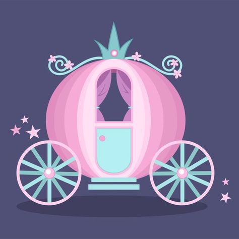 Lindo carruaje de princesa cenicienta ro... | Premium Vector #Freepik #vector #dibujos-animados #lindo #princesa #real Royalty Frame, Medieval Kingdom, Pink Cinderella, Carnival Birthday Party Theme, Cinderella Cake, Cinderella Princess, Princess Carriage, Cinderella Carriage, Princess Decorations