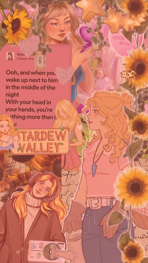 #stardewvalley #stardewvalleyhaley #haley Stardew Valley Farms, Stardew Valley Fanart, Silly Games, Fictional Crushes, Stardew Valley, Happy Thoughts, Cute Wallpapers, Fan Art, Collage