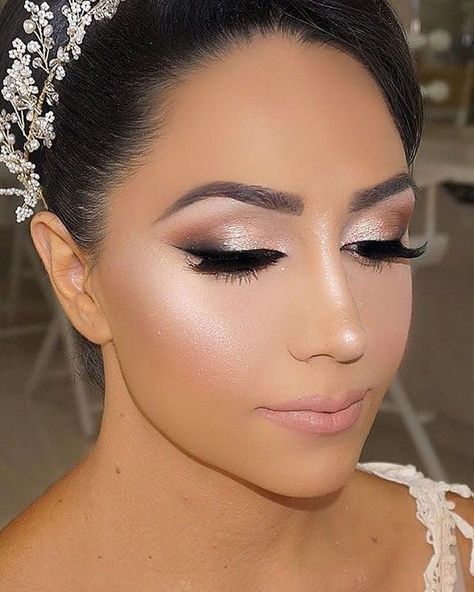 Mat Makeup, Amazing Wedding Makeup, Wedding Makeup For Brunettes, Gorgeous Wedding Makeup, Wedding Eyes, Wedding Hairstyles And Makeup, Wedding Eye Makeup, Makeup Tip, Brunette Makeup