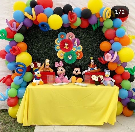 Mickey Funhouse Birthday, Mickey Mouse Clubhouse Birthday Party Girl, Mickey Mouse Funhouse Birthday, Mickey And Friends Birthday Party, Mickey Mouse Clubhouse Decorations, Mickey Mouse Clubhouse Birthday Party Decorations, Mickey Mouse Theme Party, Mickey Mouse Birthday Theme, Butterfly Birthday Party Decorations