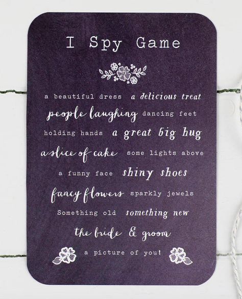 Disposable Cameras, I Spy Games, Fancy Flowers, Shiny Shoes, Something Old Something New, Game For Kids, Treat People, Something Old, Big Hugs