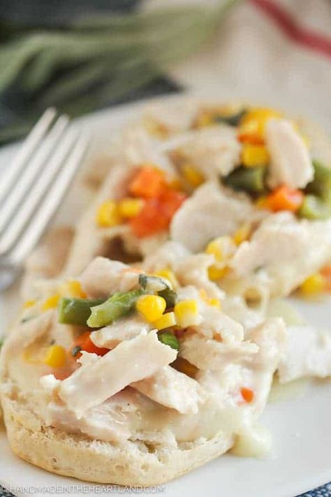 Easy Turkey A La King : Leftover Turkey Recipe Turkey A La King Recipes, Turkey Ala King Recipe, Dinner Recipes Turkey, Turkey Ala King, Turkey A La King, Ala King, Quick Turkey, Leftover Gravy, Thanksgiving Turkey Leftovers