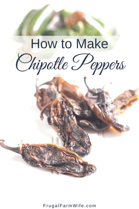 How to Make Chipotle Peppers | The Frugal Farm Wife Chipotle Pepper Recipes, Diy Chipotle, Smoked Chili, Homemade Chipotle, Wood Grill, Chipotle Peppers, Canning Food Preservation, Chipotle Chili, Farm Wife