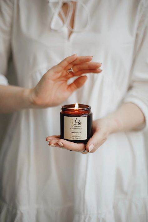 Person Holding Candle, Candle Photoshoot Ideas, Candle Pictures, Candle Photography Ideas, Hand Modeling, Candle Photoshoot, Woman In White Dress, Free Person, Candle Photography